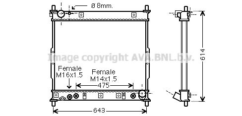 AVA QUALITY COOLING Radiators, Motora dzesēšanas sistēma DW2104